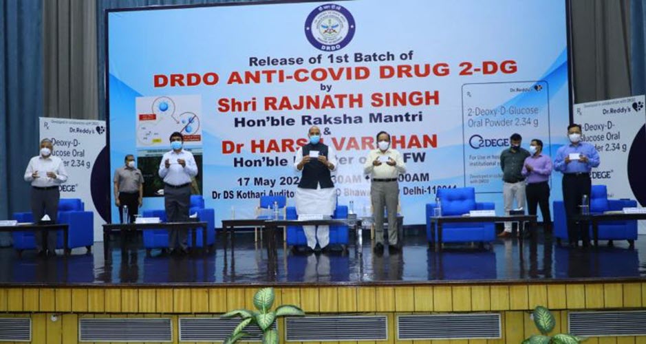 Shri Rajnath Singh unveils DRDO developed anti-COVID drug