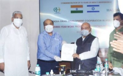 India and Israel sign a three-year work program for cooperation in Agriculture