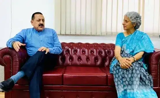 Chief Scientist, WHO Dr Soumya Swaminathan calls on Union Minister Dr Jitendra Singh