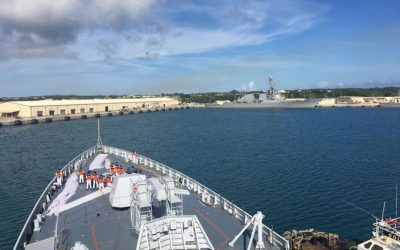 Naval Ships Shivalik and Kadmatt Arrive at Guam to participate in Multilateral Maritime Exercise MALABAR-21