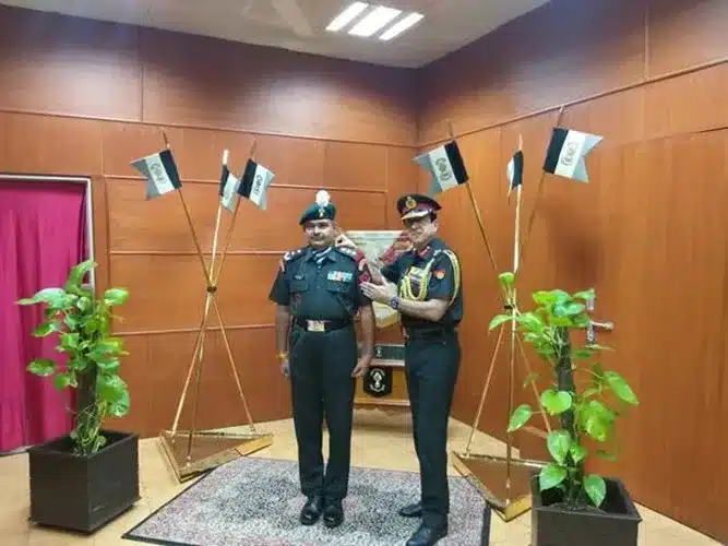 Subedar Major(Honorary Lieutenant) Yogendra Singh Yadav, Param Vir Chakra, was conferred the rank of Honorary Captain