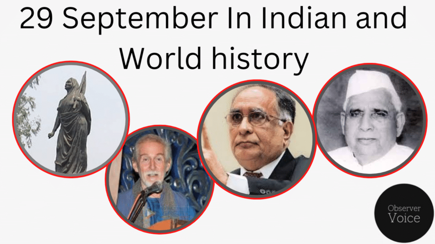 29 September in Indian and World History