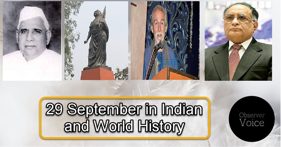 29 September in Indian and World History
