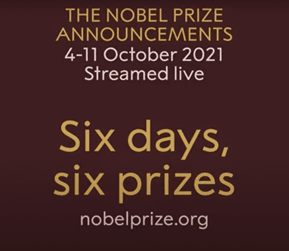 The Nobel Prize announcements 2021