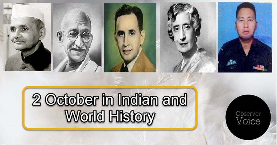 2 October in Indian and World History