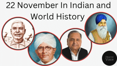 22 November in Indian and World History