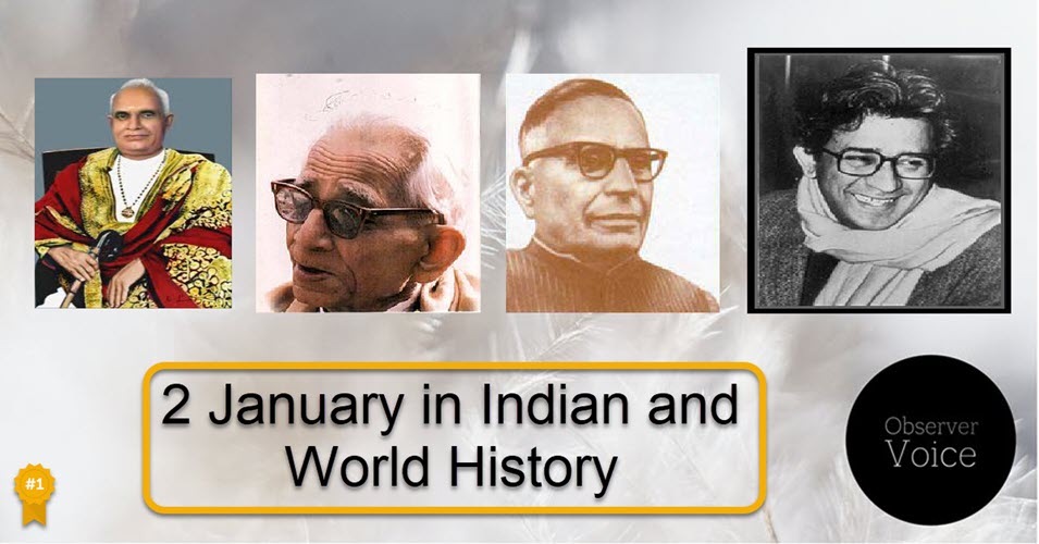 2 January in Indian and World History
