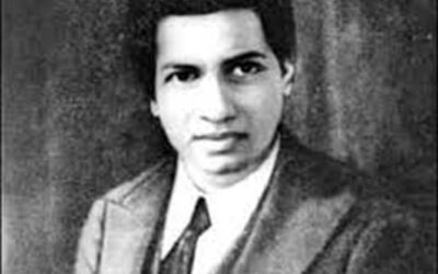 Srinivasa Ramanujan, an Indian mathematician.