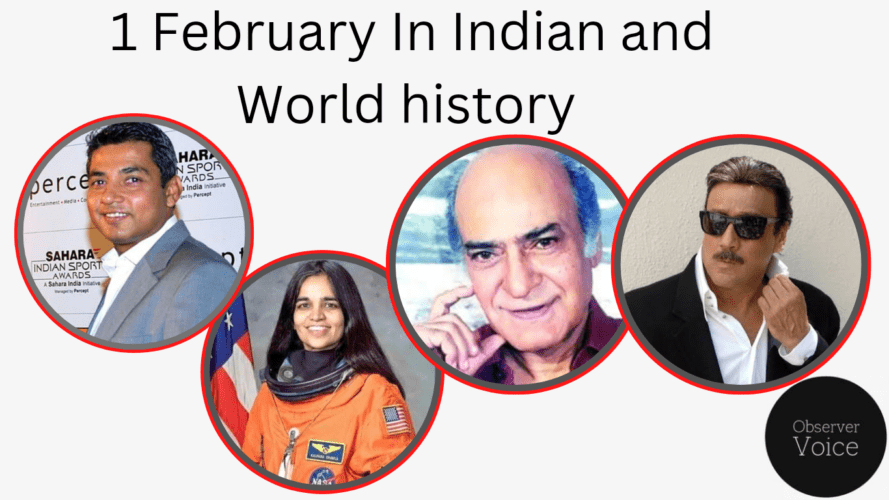 1 February in Indian and World History