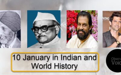 10 January in Indian and World History