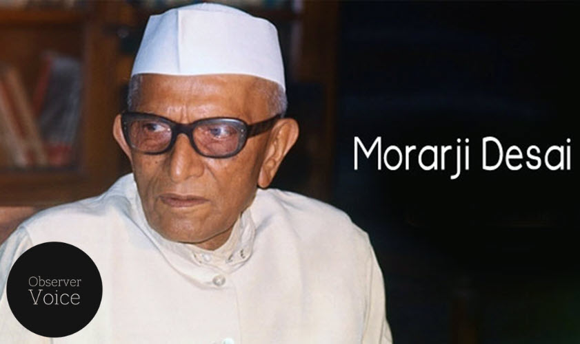 Morarji Ranchhodji Desai, an Indian politician