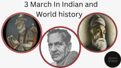 3 March in Indiawn and World History