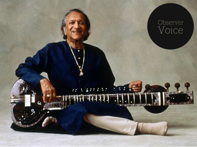 Pandit Ravi Shankar, an Indian musician