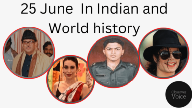 25 June in Indian and World History