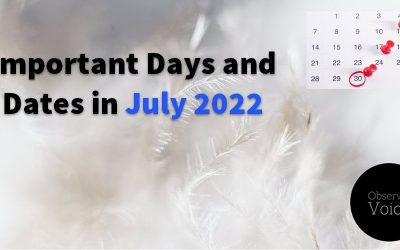 Important Days and Dates in July 2022
