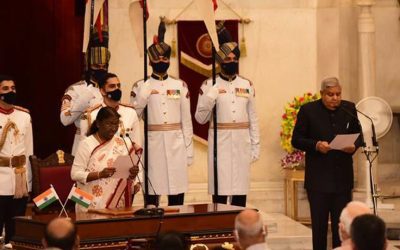 Shri Jagdeep Dhankhar sworn in as the 14th Vice President of India