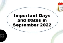 Important Days and Dates in September 2022
