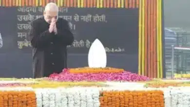 Amit Shah paid tributes to former Prime Minister