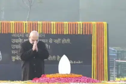 Amit Shah paid tributes to former Prime Minister