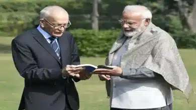 PM meets Air Marshal PV Iyer (Retd)