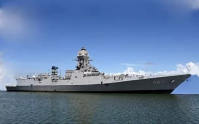 Stealth guided-missile destroyer INS Mormugao commissioned