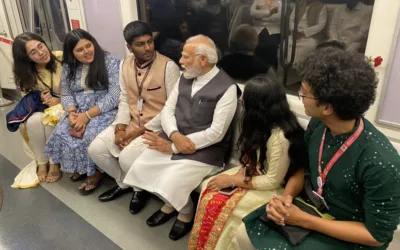 PM takes metro ride from Gundavali Metro Station to Mogra