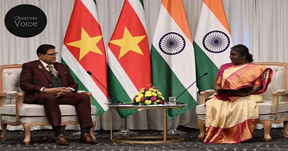PRESIDENT MEETS PRESIDENT OF REPUBLIC OF SURINAME