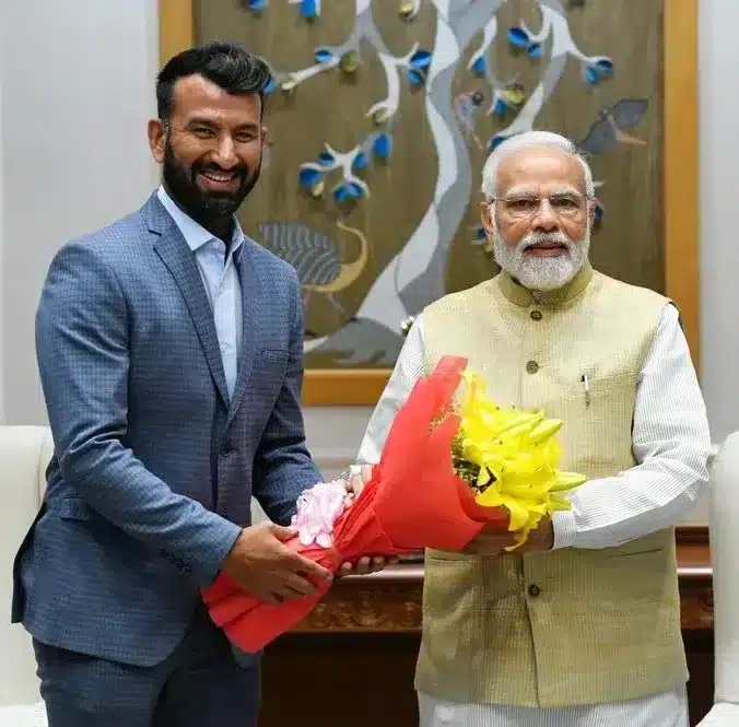 Cheteshwar Pujara meets Prime Minister ahead of his 100th Test match