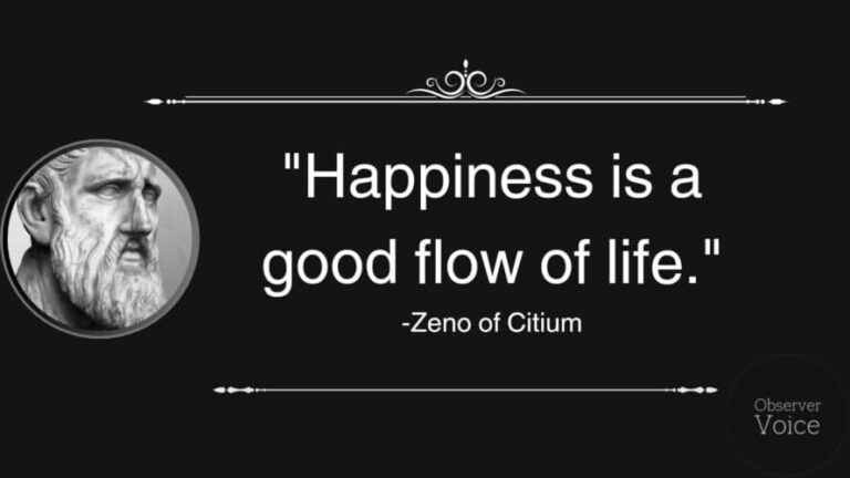 Happiness is a good flow of life