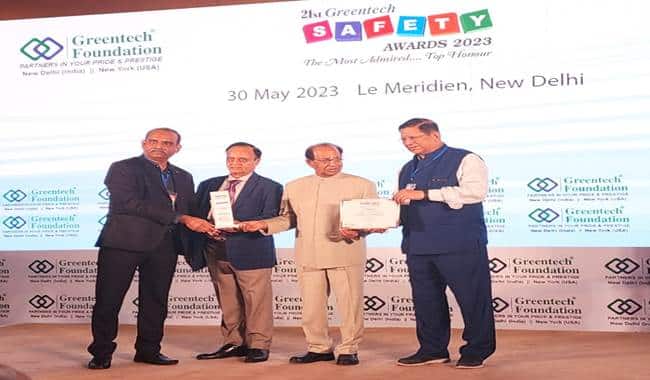 RINL presented with prestigious “ Greentech Safety Award 2023″
