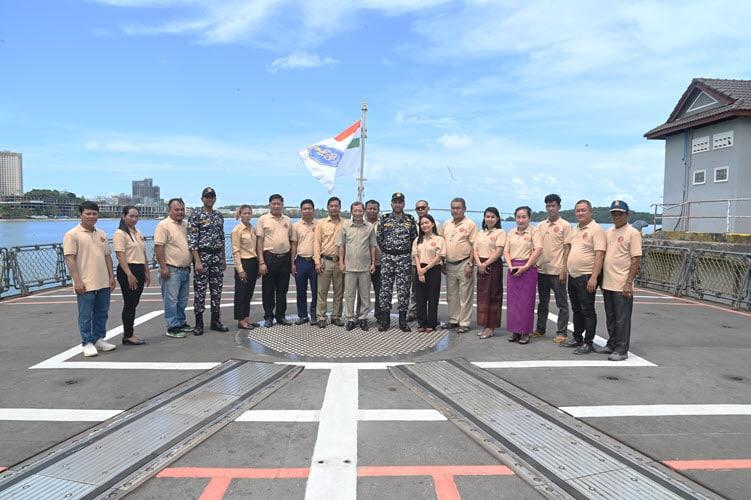 INDIAN NAVAL SHIPS VISIT SIHANOUKVILLE, CAMBODIA