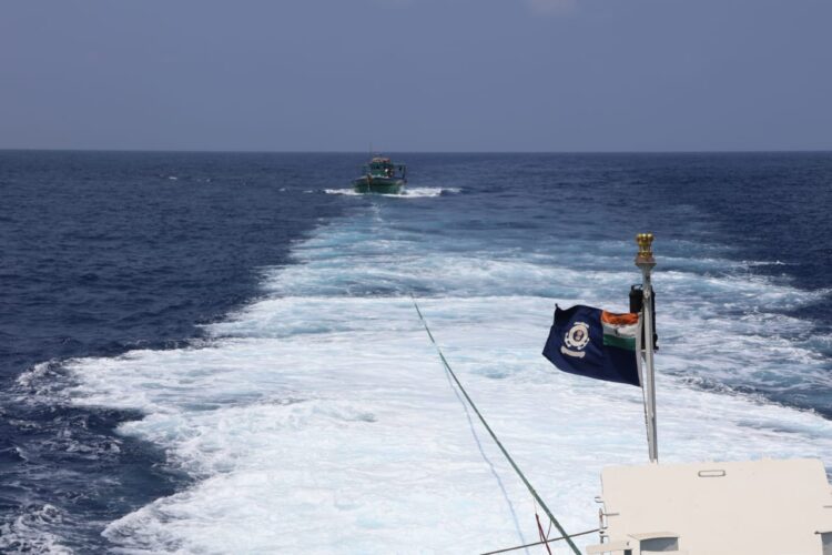 Indian Coast Guard rescues a stranded fishing boat off Karwar