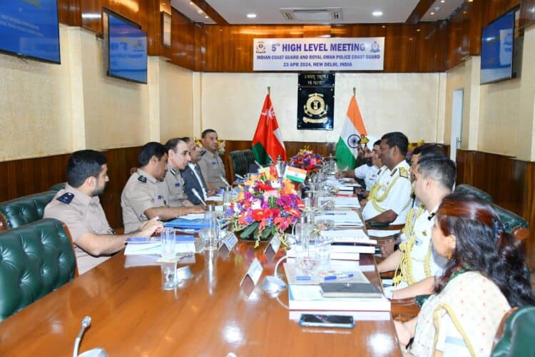 Indian Coast Guard & Royal Oman Police Coast Guard officials meet in New Delhi