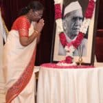 President Of India Pays Floral Tributes To Fakhruddin Ali Ahmed On His Birth Anniversary