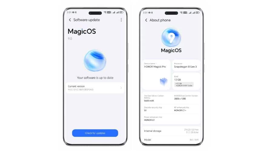 MagicOS 9 Update for Honor Magic 6 Pro