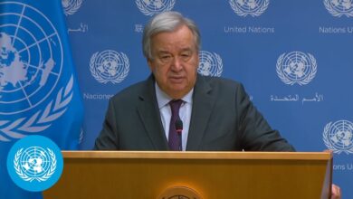 UN Chief Calls for Peace in the Middle East