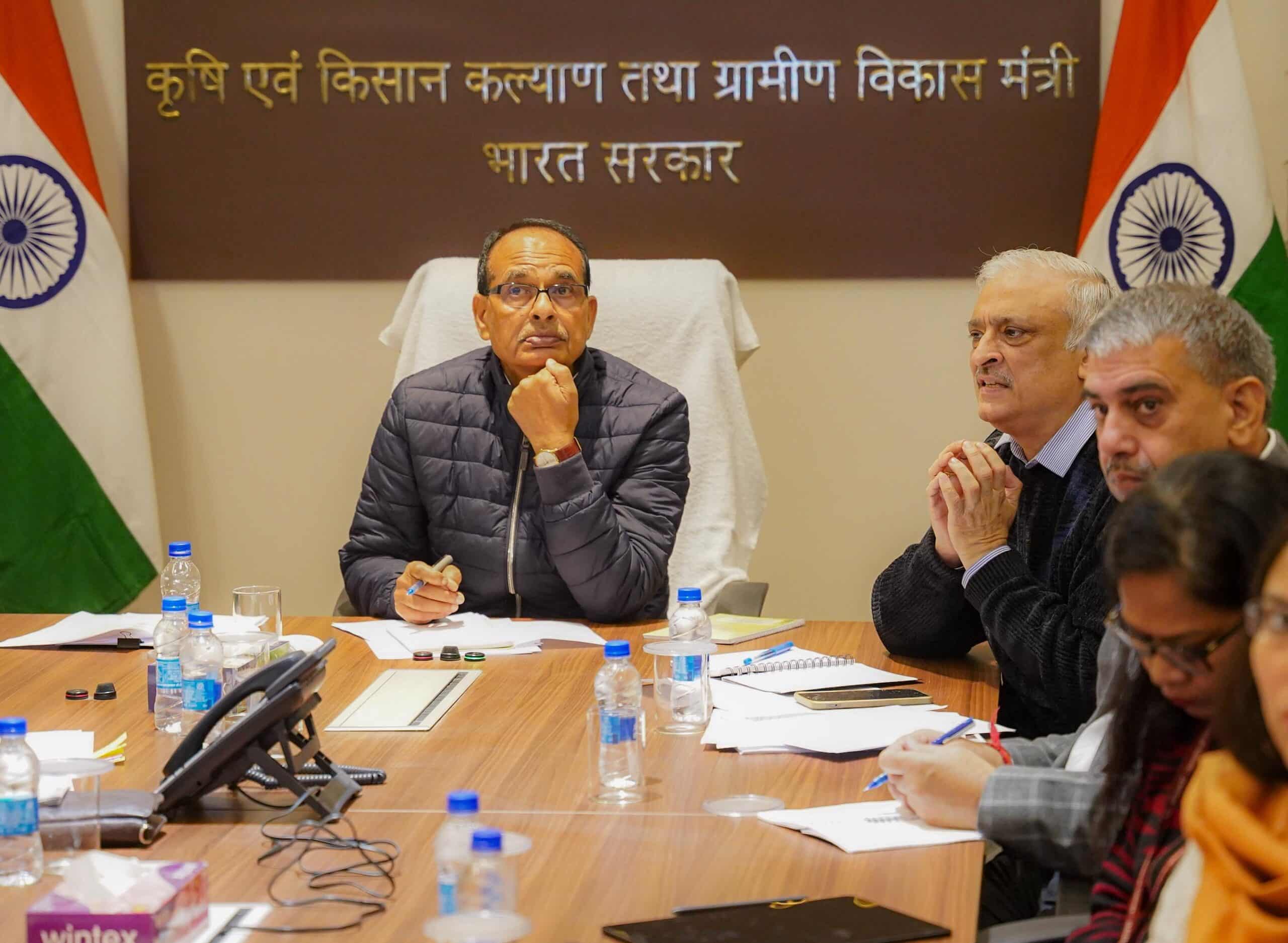 Union Minister Shri Shivraj Singh Chouhan held a review meeting on schemes with