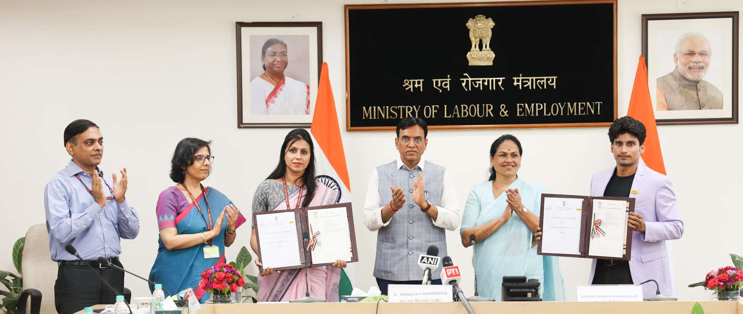 Ministry of Labour & Employment Signs MoU with Rapido in the Presence of Union