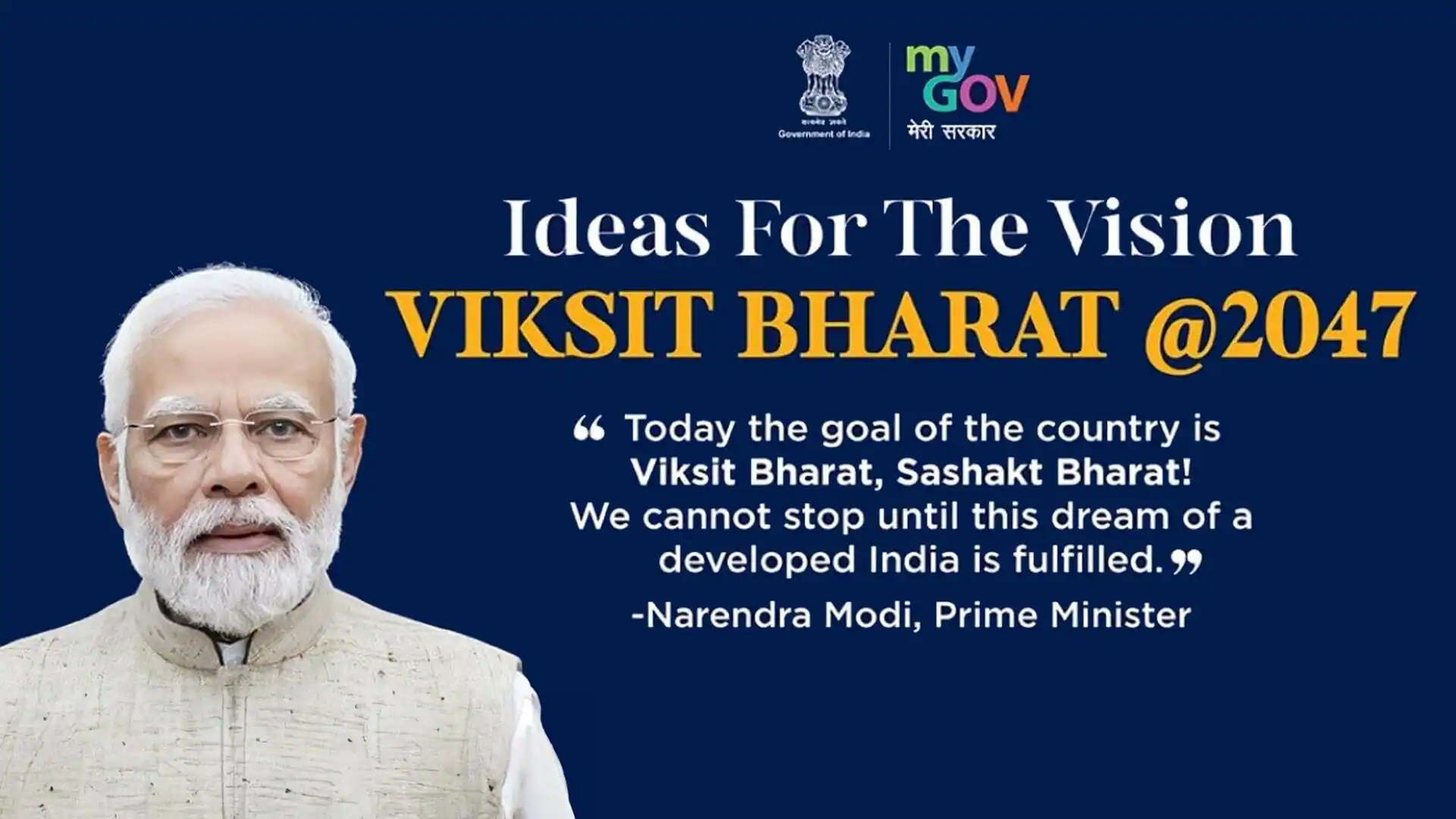 Government Aims for 'Viksit Bharat' by 2047, Emphasizing the Need for Peace