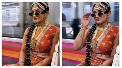 Indian Fashionista Stuns Paris with a Dazzling Lehenga Display!