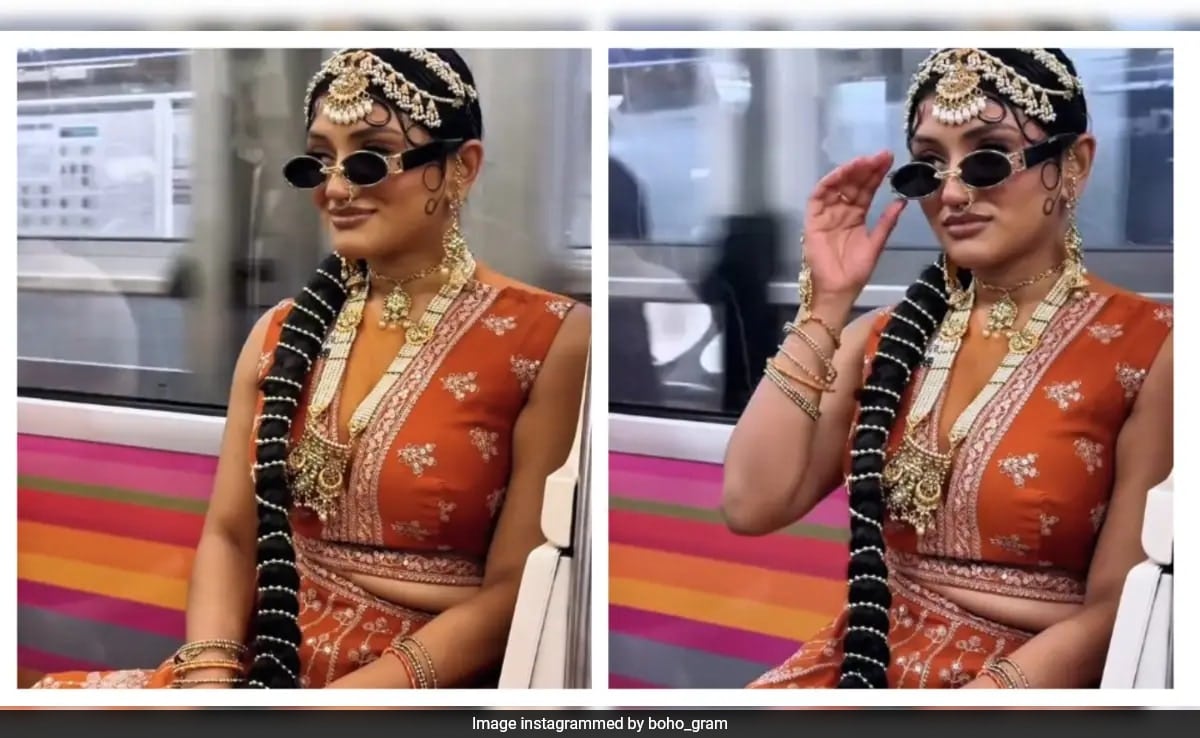 Indian Fashionista Stuns Paris with a Dazzling Lehenga Display!
