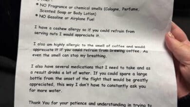 Sky-High Snickers: Online Roasting of Traveler's "Flight Allergy List" Takes Off!