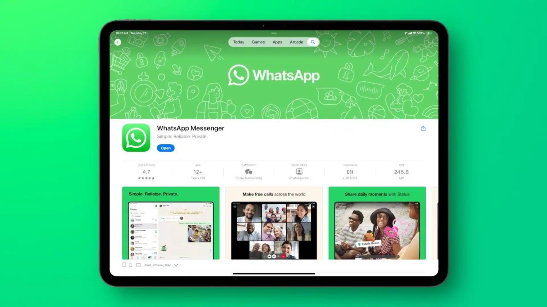 WhatsApp Launches on iPad with Stage Manager Support