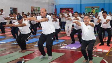 Raksha Mantri Participates in Armed Forces' Celebration of International Day of Yoga 2025