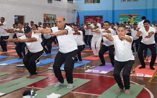 Raksha Mantri Participates in Armed Forces' Celebration of International Day of Yoga 2025
