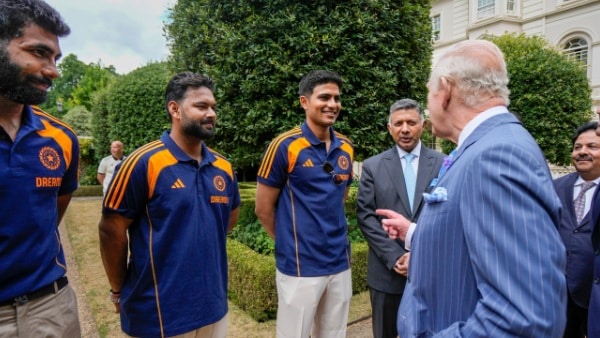 King Charles III Engages with Team India During IND vs ENG Match