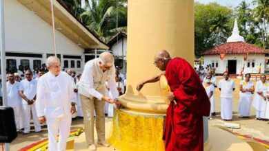 Replica of Ashoka Pillar unveiled in Waskaduwa, Sri Lanka