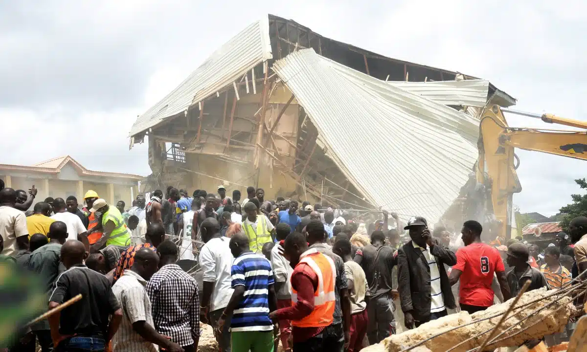 Tragedy Strikes as School Collapse Claims Three Lives and Traps Many Students