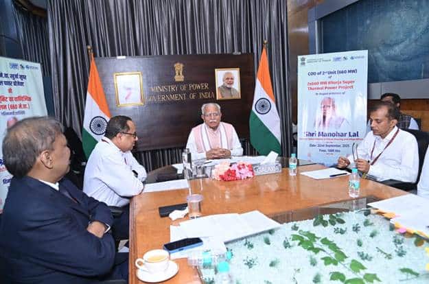 Union Minister Manohar Lal Commends THDCIL on Commissioning of 2nd Unit of Khurja STPP