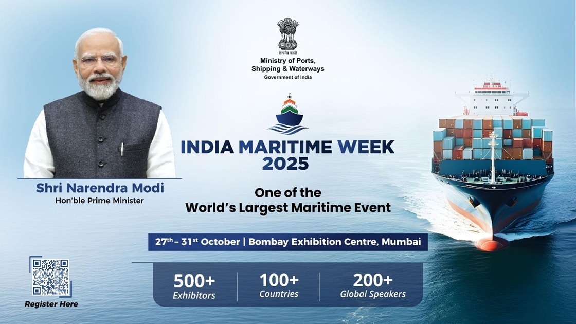 India Maritime Week 2025 to Begin in Mumbai on 27th October